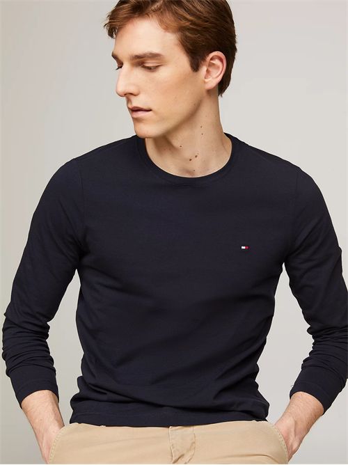 T-shirt slim fit in jersey a maniche lunghe TOMMY HILFIGER | MW0MW10804/DW5